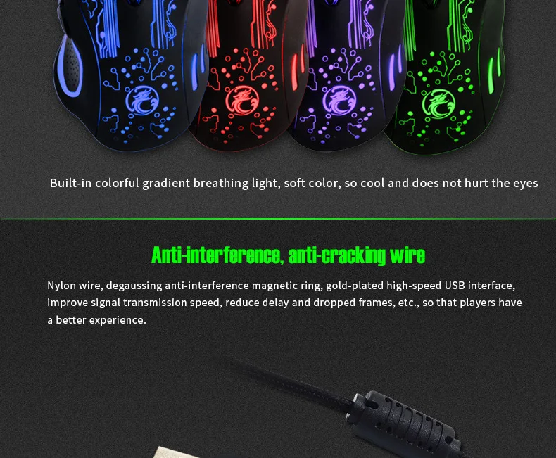 Игровая мышь iMice, Проводная компьютерная мышь, USB Gamer iMice, 5000 dpi, PC Mause, 6 кнопок, эргономичная Волшебная игровая мышь X9 для ноутбука