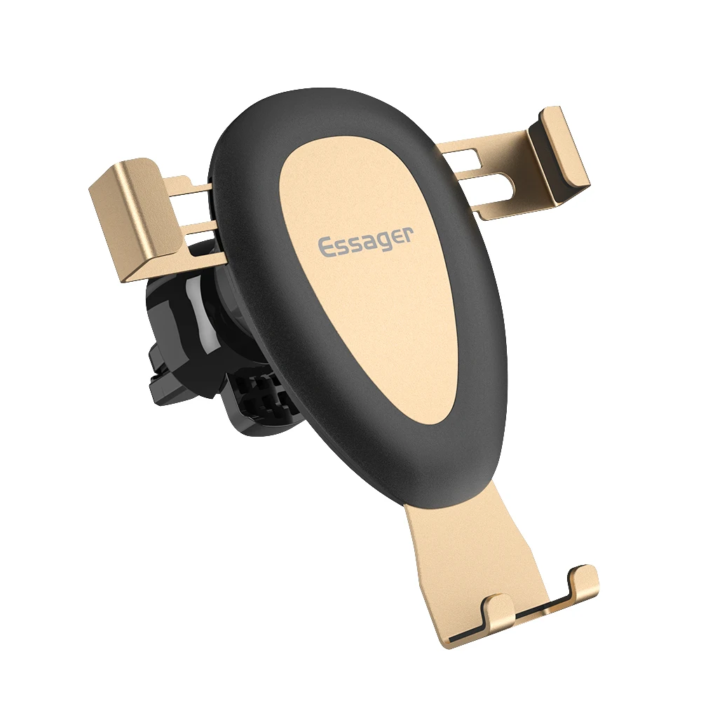 Автомобильный держатель для телефона Essager Gravity для iPhone, держатель для крепления на вентиляционное отверстие, держатель для смартфона, держатель для мобильного телефона, подставка в автомобиле - Цвет: Gold