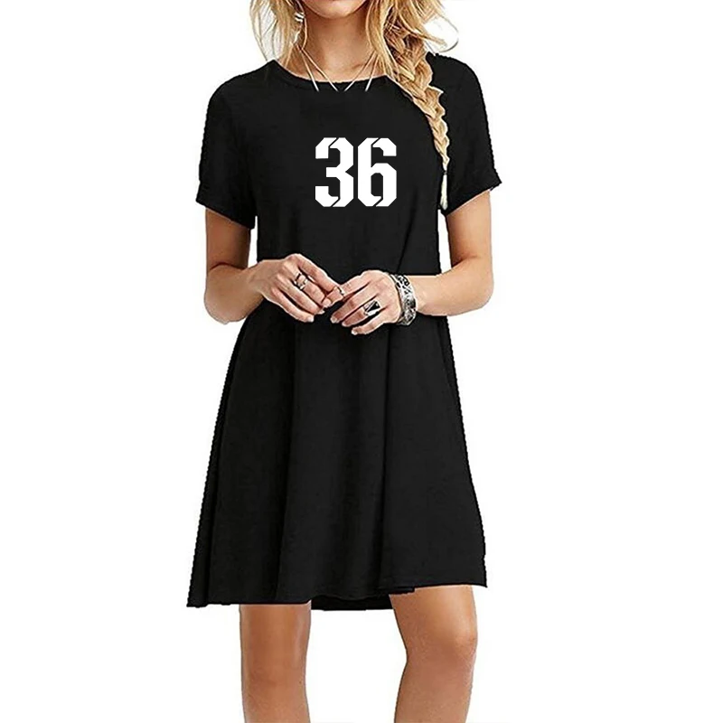 

Women Dress Cotton Dress Summer Casual Female Plus Size Lady Beach Vestidos