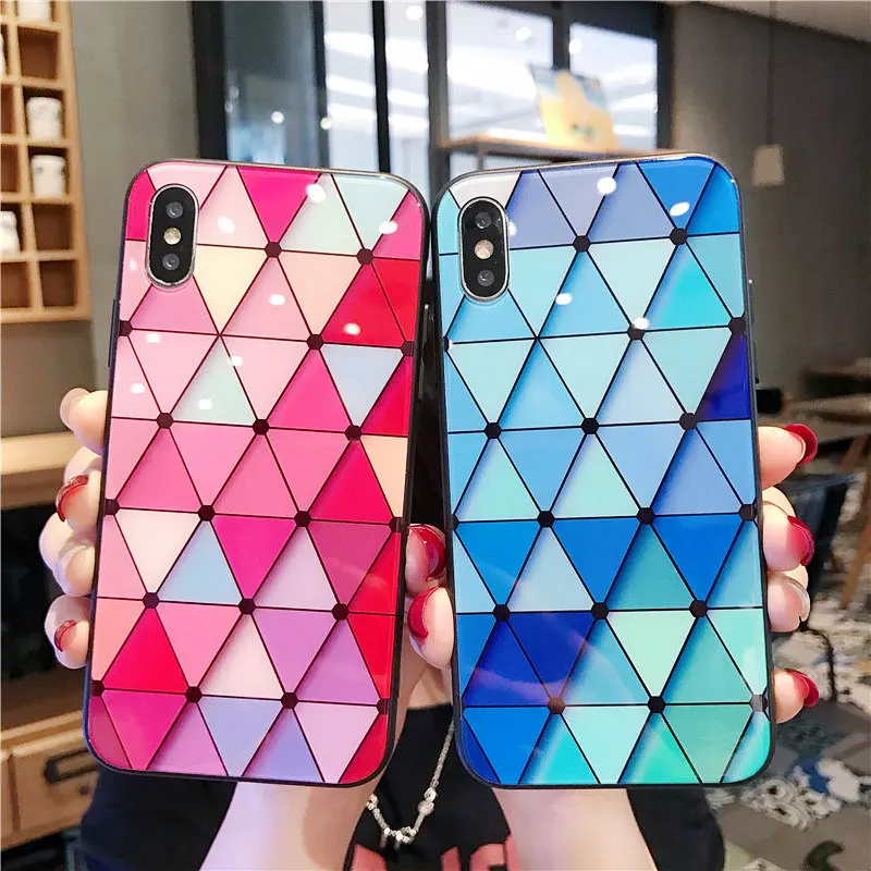 Hyun Mai Lingge Ультратонкий белый стеклянный чехол для Apple iPhone 6 7 8 6S 6SPlus 7Plus 8Plus X XS XR
