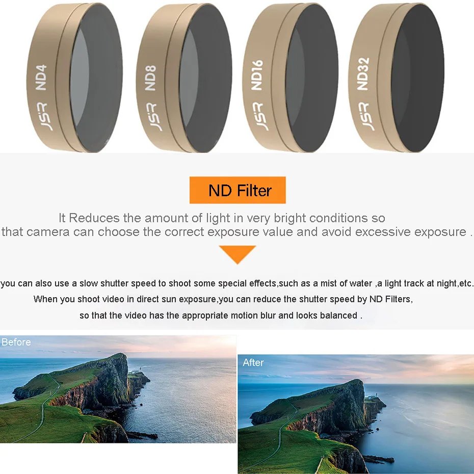 Для Osmo Спортивная камера фильтр ND 8 16 32 УФ поляризационные Звездные Фильтры Набор