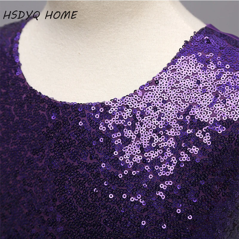 Новинка фиолетовые платья с цветочным узором для девочек детское бальное платье