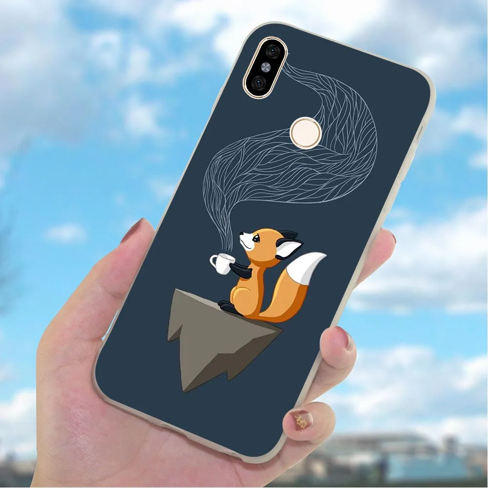 Мягкий ТПУ чехол для телефона Xiaomi Mi 9 Fox Snow Case A2 Lite A1 9se Redmi 5A 4X 4A 5 Plus Prime 6A Note 6 Pro 8