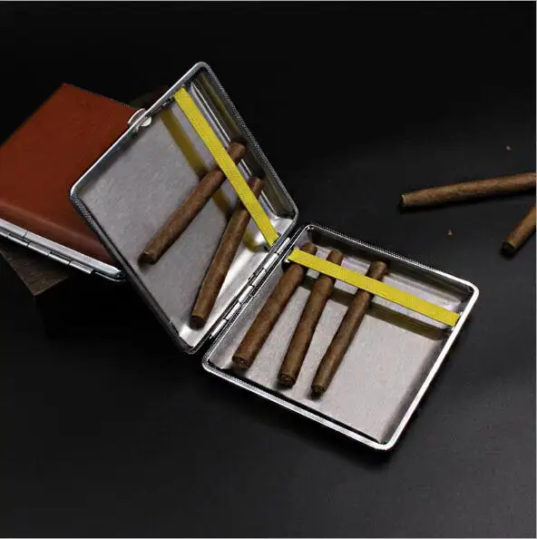 Портсигар 20 комплектов креативной личности с откидной металлической текстурой