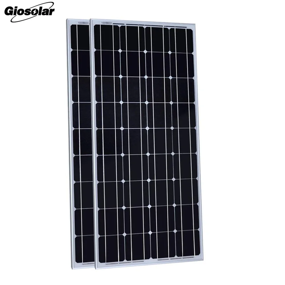 2 шт. 100 Вт солнечная панель 200 Вт солнечная система фотоэлектрическая панель 12В батарея/яхта/автофургон/автомобиль/лодка - в наличии в США/Китае.