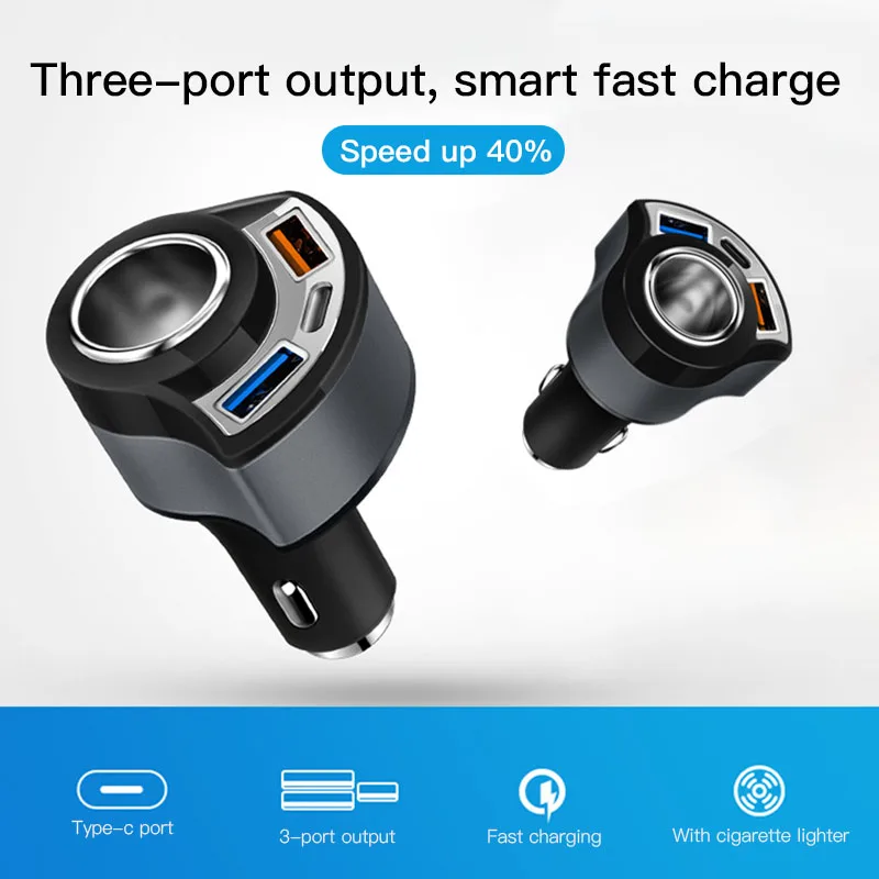 HKHUIBANG usb зарядное устройство QC 3 0 Автомобильное адаптер разъем type c для iPhone /Samsung