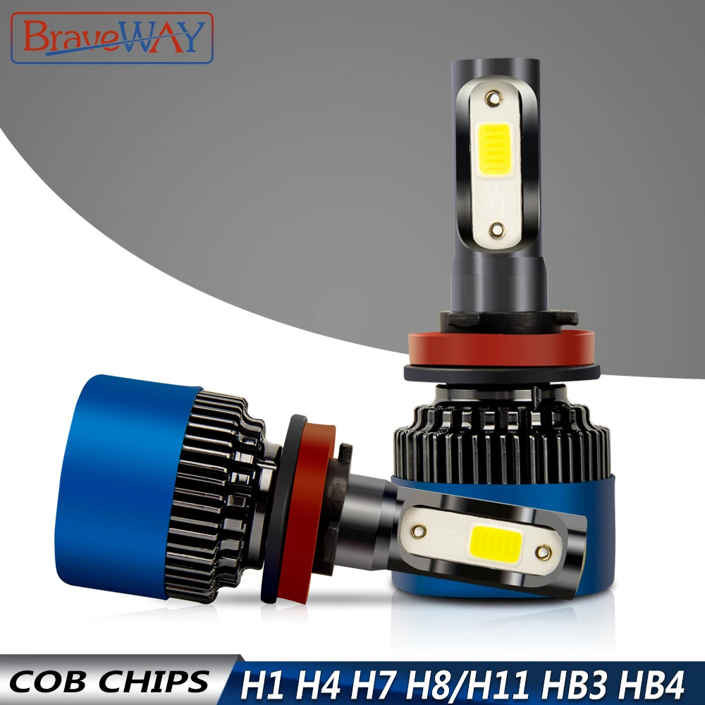 BraveWay HB3 HB4 Светодиодная лампа H4 H7 H11 светодиодные лампы для фар мотоцикла