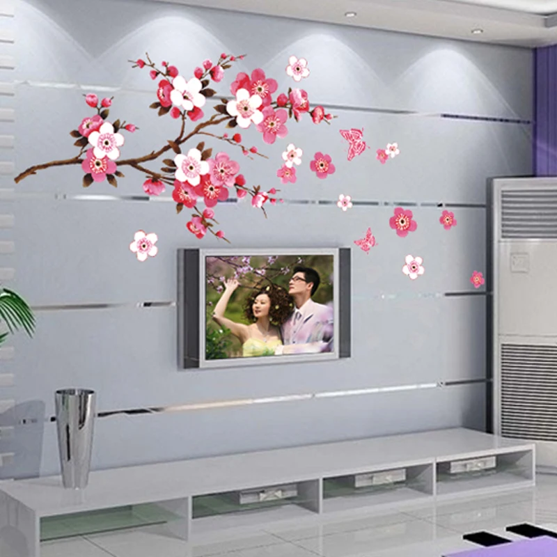 Водонепроницаемые обои с вишневым цветком для интерьера телевизора плакат
