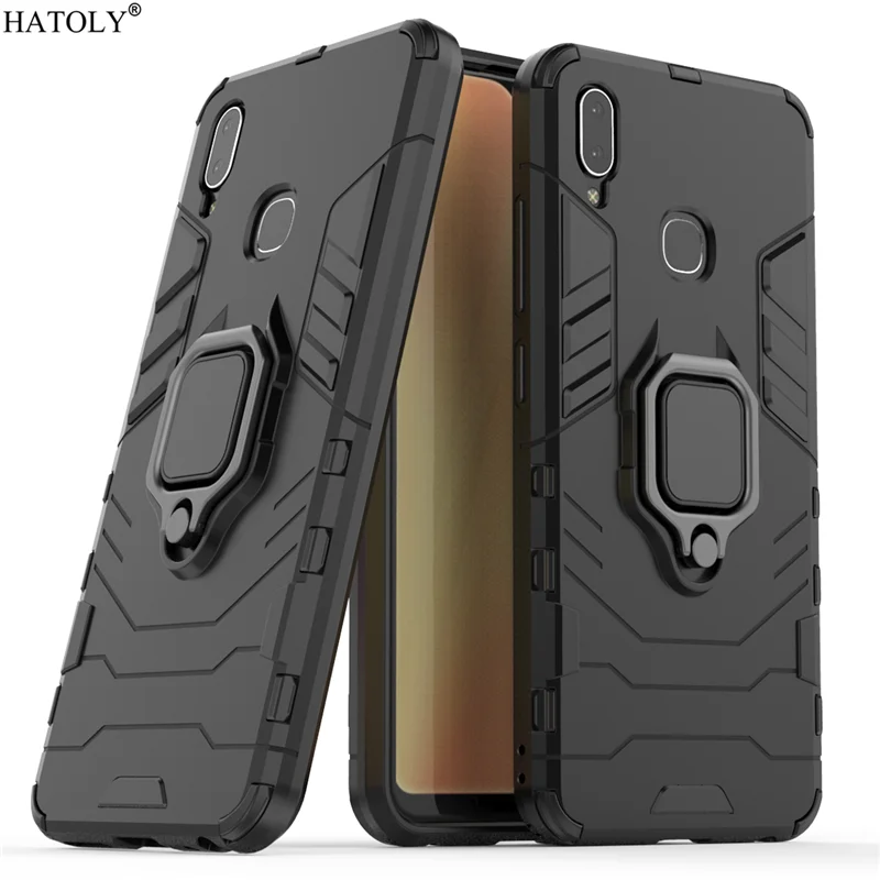 Чехол для Vivo Y91 противоударный защитный чехол магнитный держатель кольца на