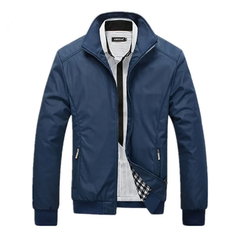 

2019 Spring Autumn Men's Jackets Long sleeve Zipper Short Outwear Casual Tops Male Loose Windbreaker Coats Plus size 5XL G102