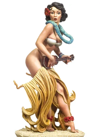 Набор для покерной игры Hula Girl 80 мм 1/22|resin model kits|model kitresin |