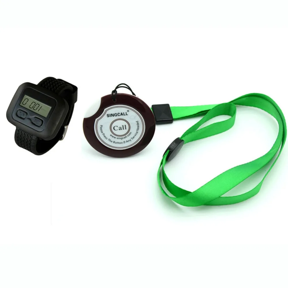 Беспроводная система вызова SINGCALL пейджинговая для больницы 1 Настольная кнопка и