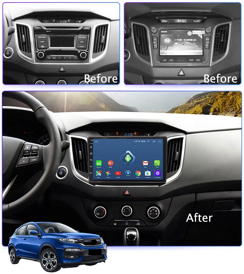 Wanqi 4G Lte All Netcom 10 1 дюймовый полный сенсорный экран Android 11 GPS-навигация для Hyundai IX25