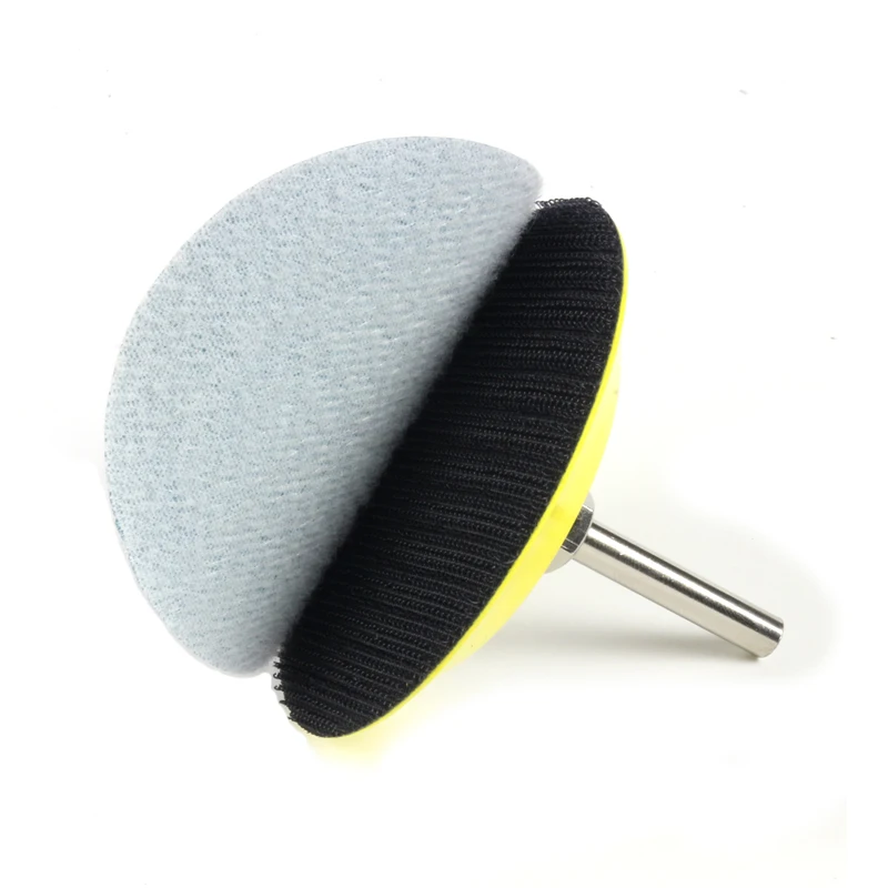 POLIWELL 3 inch 75mm Hook& Loop Sanding Disc M6 Female Thread Back-up Pad+6mm Shank fit Electric Grinder Rotary Abrasive Tools