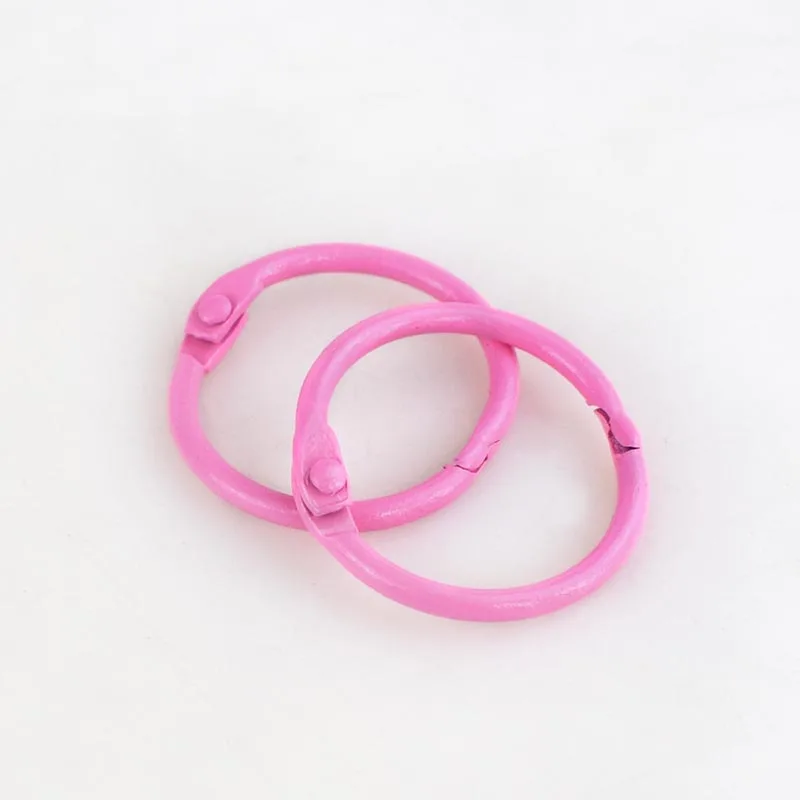 10Pink Meetee 30 шт/30/45 мм красочные металлические открытого ключа-хомут с круглым воротником для мальчиков и девочек с пряжкой DIY ручной работы кошелек одежды книга открытие свободные аксессуары листик AP431 - Цвет: 10Pink