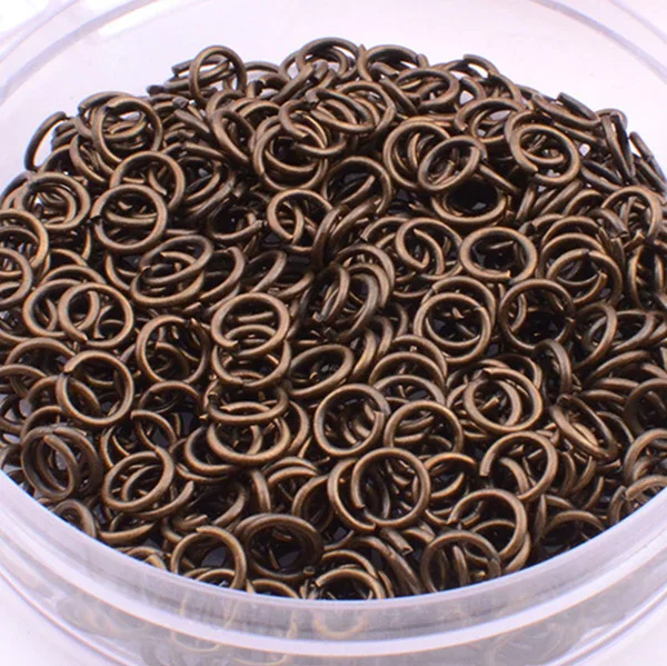 Bronze Color 100 шт. прыгающие кольца 4-5-6-8-10 мм Металл DIY Ювелирная фурнитура для аксессуаров открытые одиночные петли разделенное кольцо для изготовления ювелирных изделий - Цвет: Bronze Color