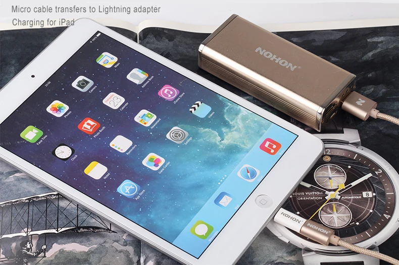 NOHON 8pin USB адаптер для Micro USB зарядное устройство для iPhone 8 7 6 6S Plus 5S 5C 5 iPad Mini Air iPod Быстрая Зарядка синхронизация данных разъем