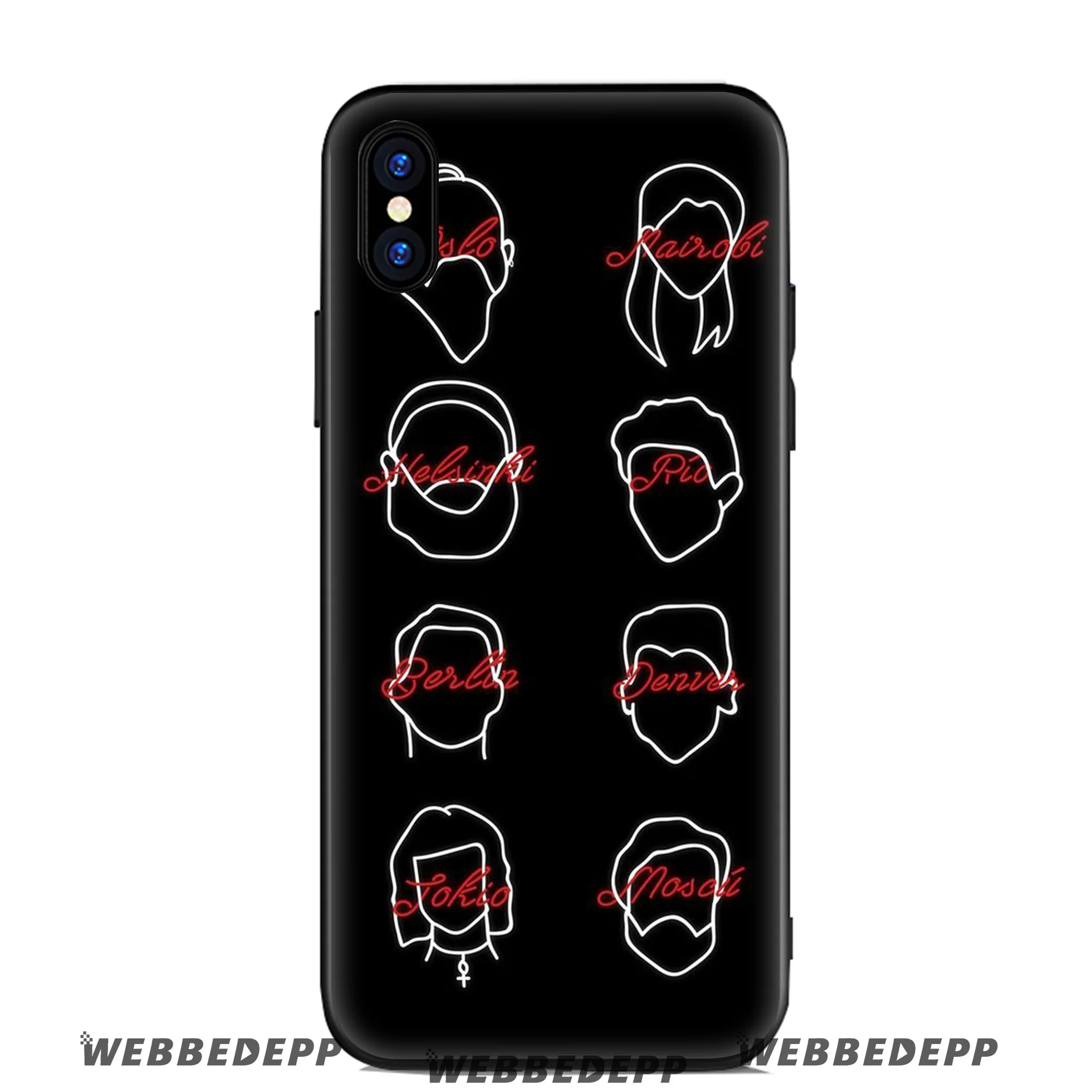 WEBBEDEPP Money Heist La Casa De Papel Soft Silicone Case for Apple iPhone 11 Pro Xr Xs Max X or 10 8 7 6 6S Plus 5 5S SE TPU |