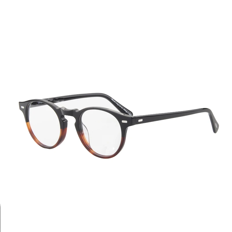 BOCAI Новый Ретро Оптические Очки Кадр 5186 Грегори Пек Круглый мода очки Кадров для