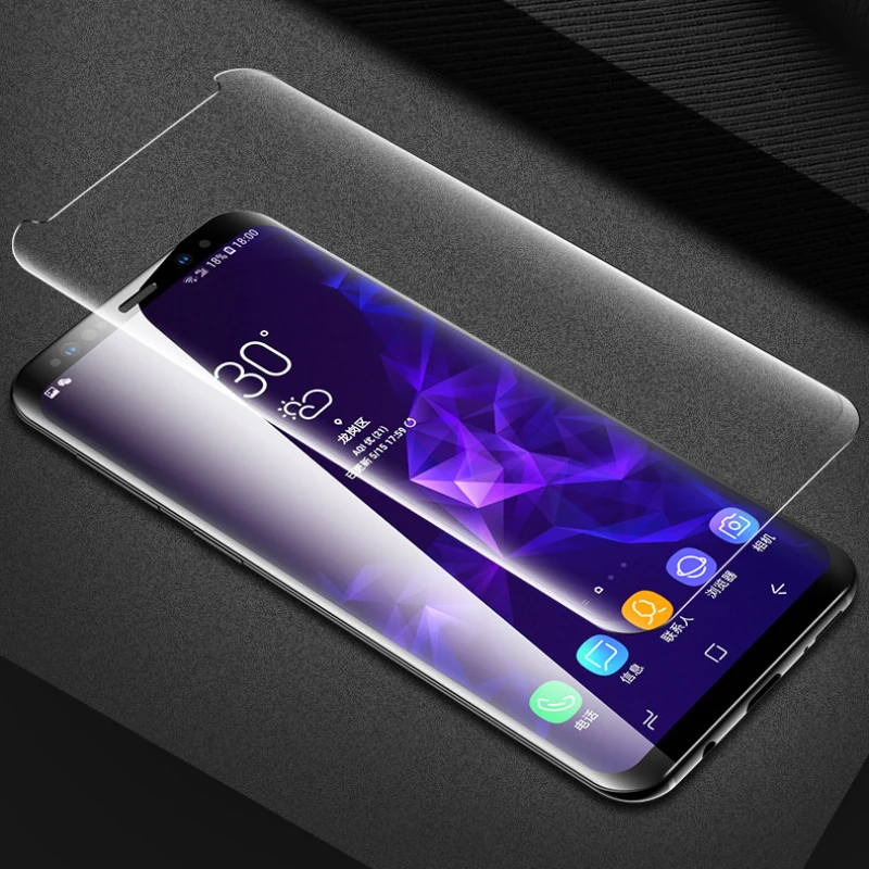 MEJDHR Nano Liquid Glue Screen Protector For Samsung Galaxy S9 Plus S8 Note 9 8 S7 Edge 3D Full Adhesive Glass | Мобильные телефоны