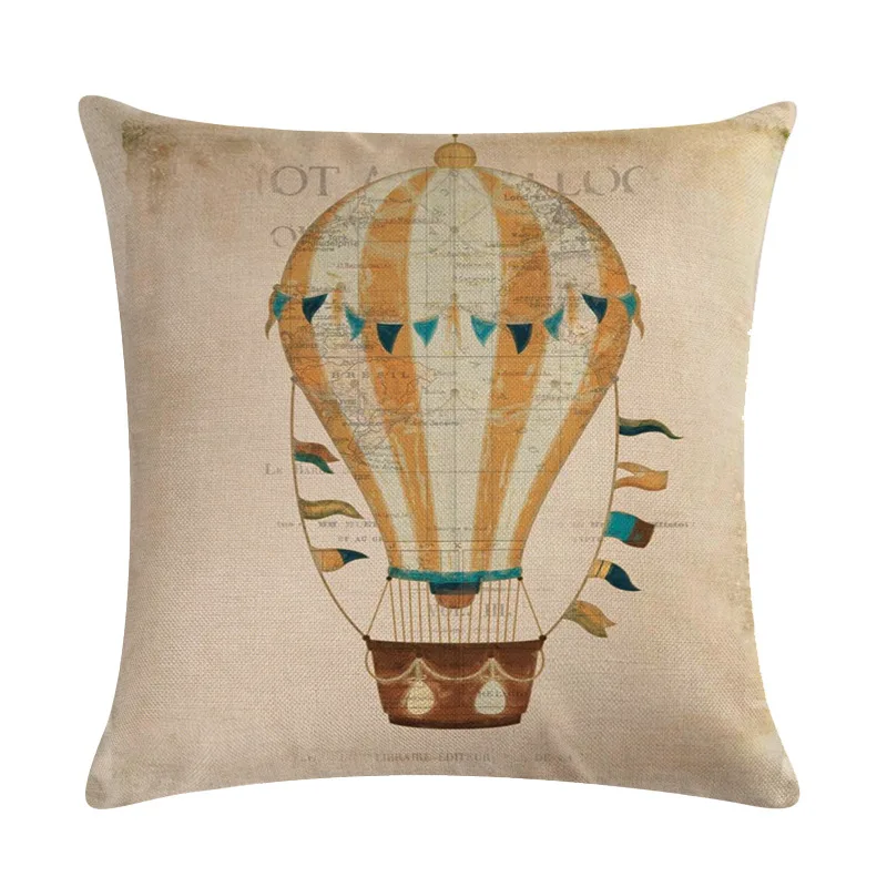 Красивый воздушный шар с узором из хлопка и льна наволочка для подушки украшение