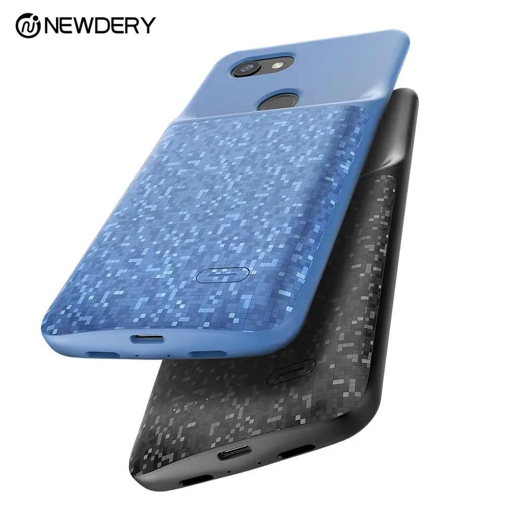 Чехол-аккумулятор Newdery для Pixel 3A, 3A XL 4700 mAh power case для Pixel 3A 3A XL мягкий чехол для зарядки из ТПУ Черный