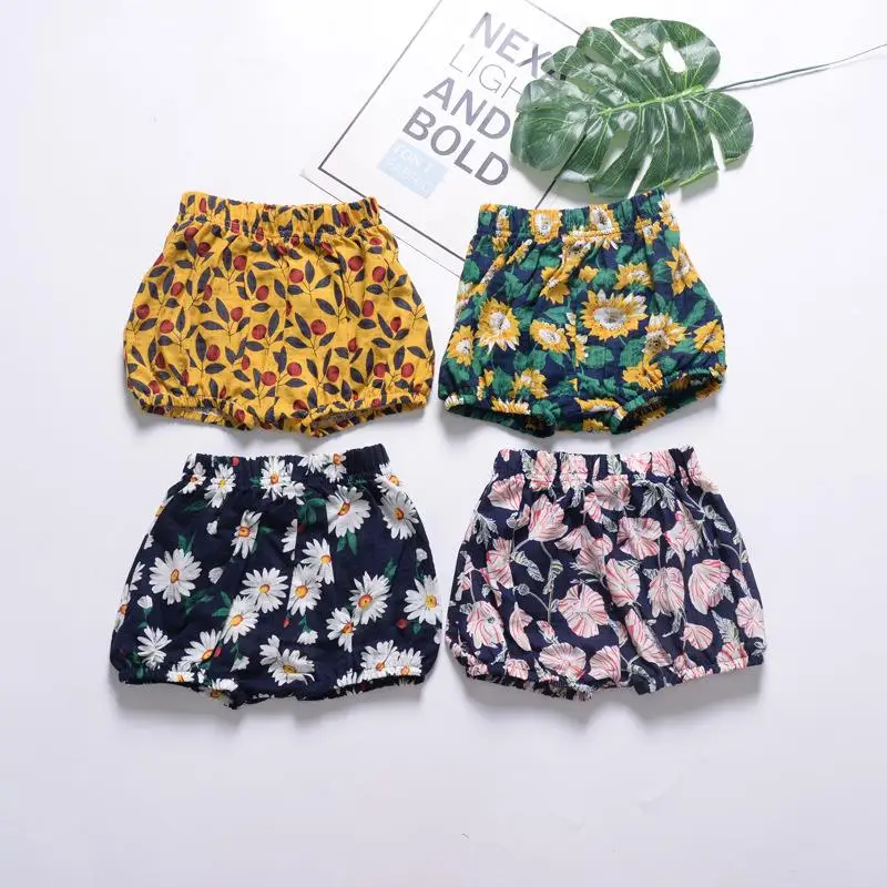 Штаны для маленьких девочек от 0 до 24 месяцев Детские шорты из хлопка одежда