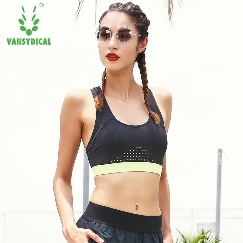 Спортивные бюстгальтеры Vansydical женские сетчатые для спортзала йоги топы