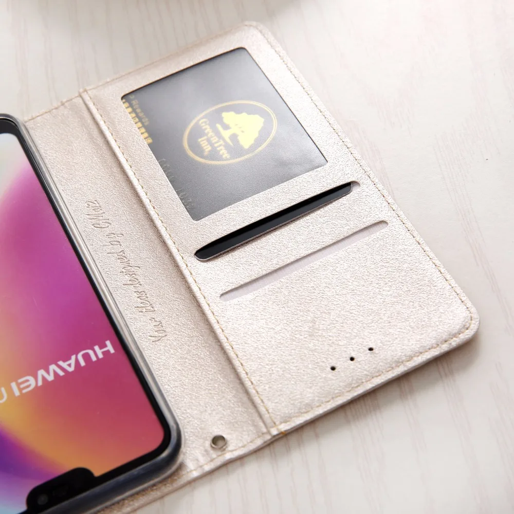 Магнитный Шелковый кожаный чехол-кошелек, чехол для huawei P20 Lite P20, роскошные сумки, держатель для карт, флип-чехол для телефона huawei P20 Lite