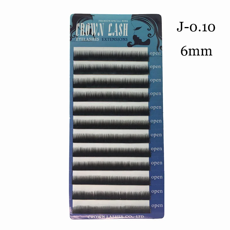 6mm CrownLash черный удлинитель для бровей нижний Lash J 0,10 0,15 4 мм 5 мм 6 мм лоток - Длина: 6mm
