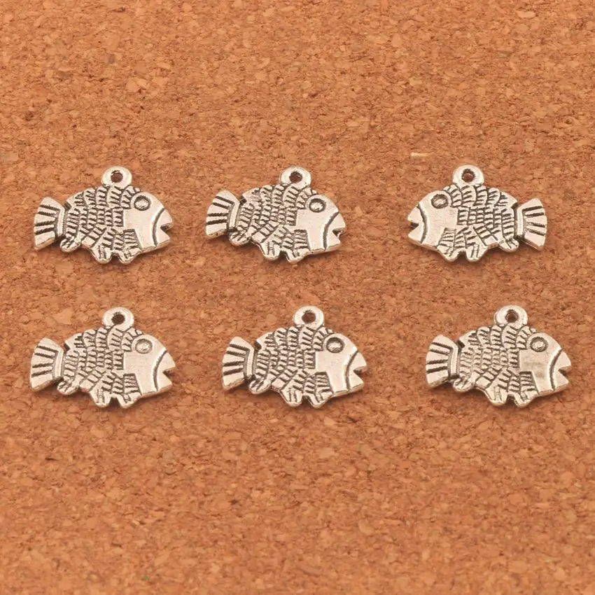 

200pcs 17x14.3mm zinc alloy Flounder Fish Charms Pendants Jewelry DIY L036