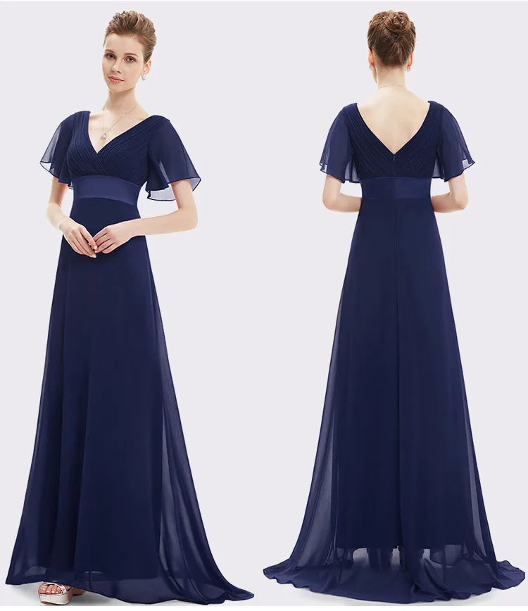 Summer Dress Women Casual Sexy Backless Long Maxi Dresses Female Vintage Elegant Chiffon Ball Gown Club Party Dress White - Цвет: Тёмно-синий