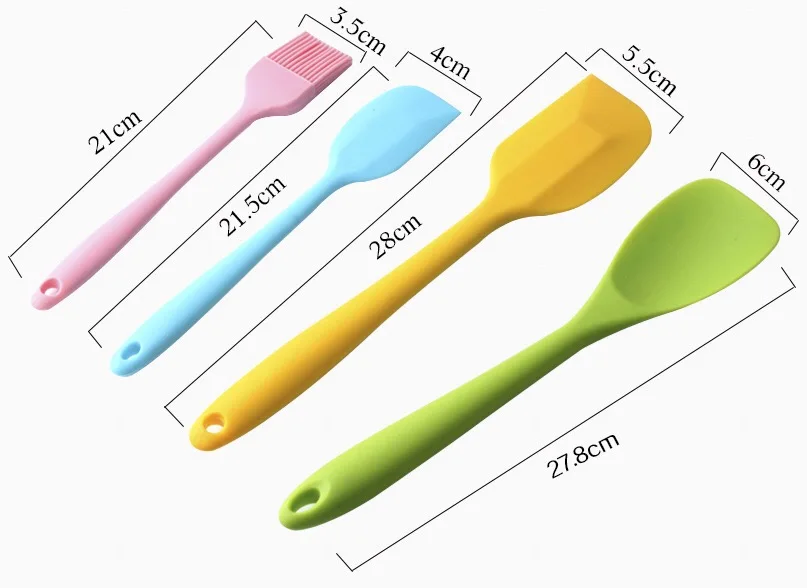 Бесплатная доставка разноцветные силиконовые кухонные tools10-piece антипригарная