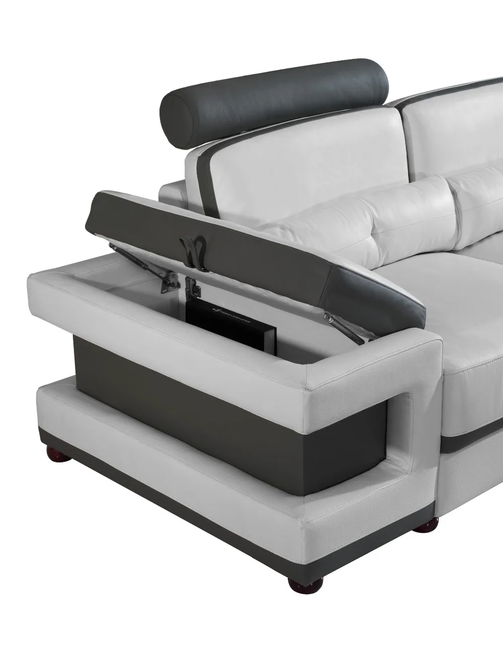 Большой угловой кожаный диван для современного секционного дивана U образной