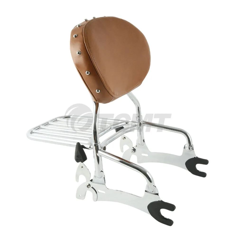 Спинка для мотоцикла 12 дюймов Сисси бар + багажник индийского плафа классический