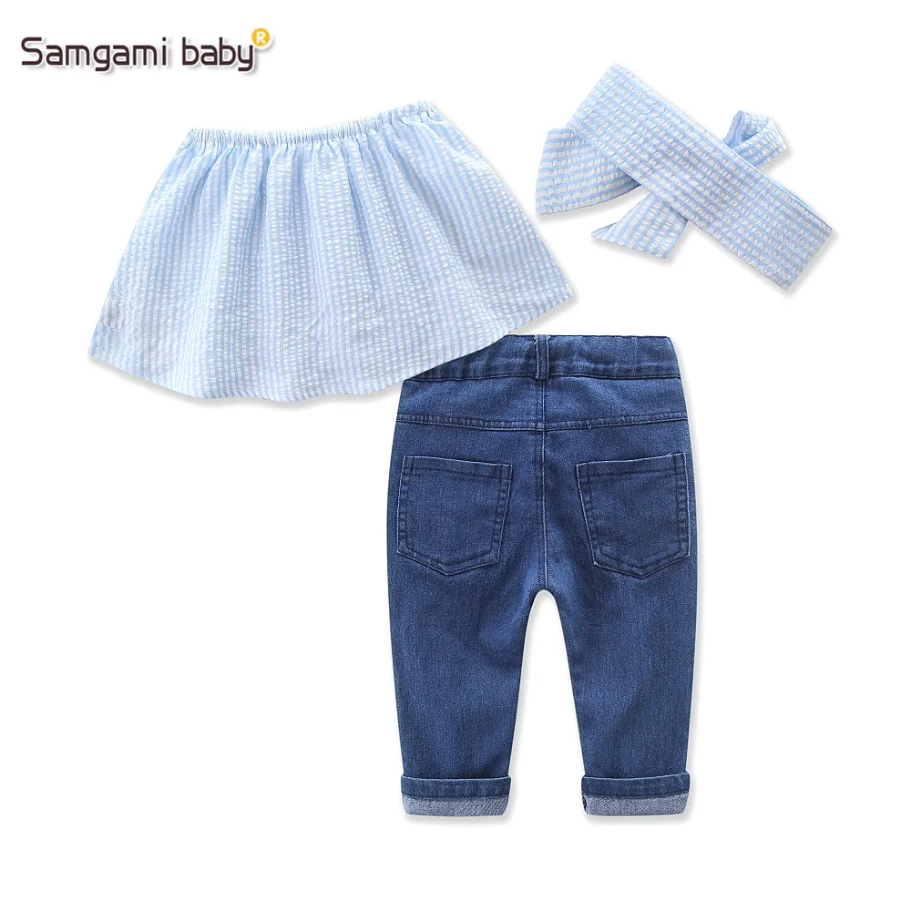 SAMGAMI BABY/Новинка 2018 года сезон весна лето Детские комплекты одежды без рукавов для