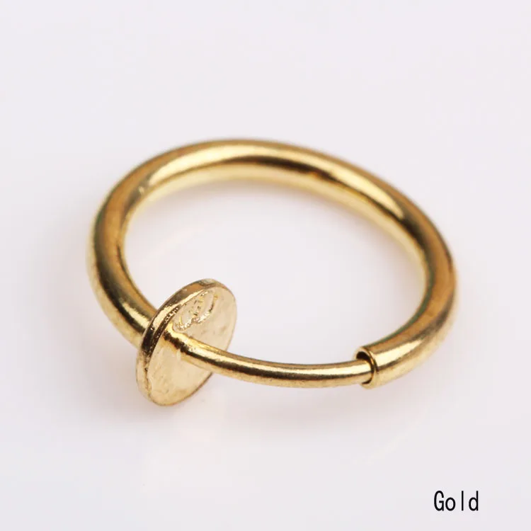 Серьги-кольца в стиле панк для имитации пирсинга носа губ 4 цвета 1 шт. 10 мм |