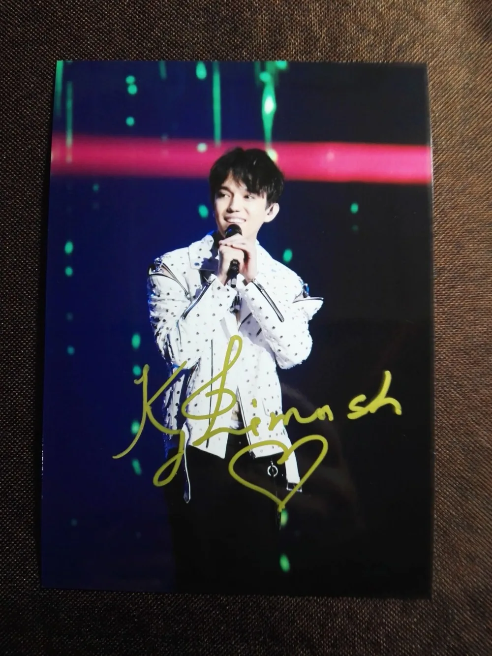 Подписанный Dimash Kudaibergen фото с автографом певица 5*7 112018