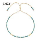 Браслеты ZMZY в стиле бохо женские, Миюки разных цветов, милые мини-браслеты с бусинами Delica, ювелирные изделия, регулируемая цепочка для женщин