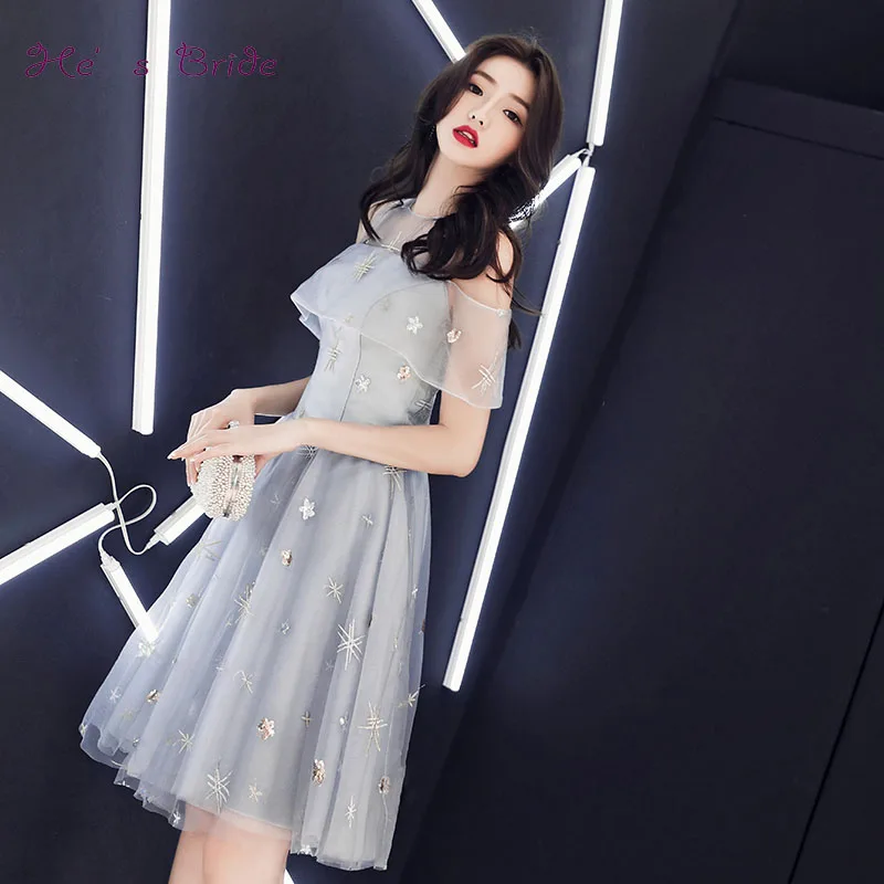 Элегантное коктейльное платье для невесты с короткими рукавами а силуэт