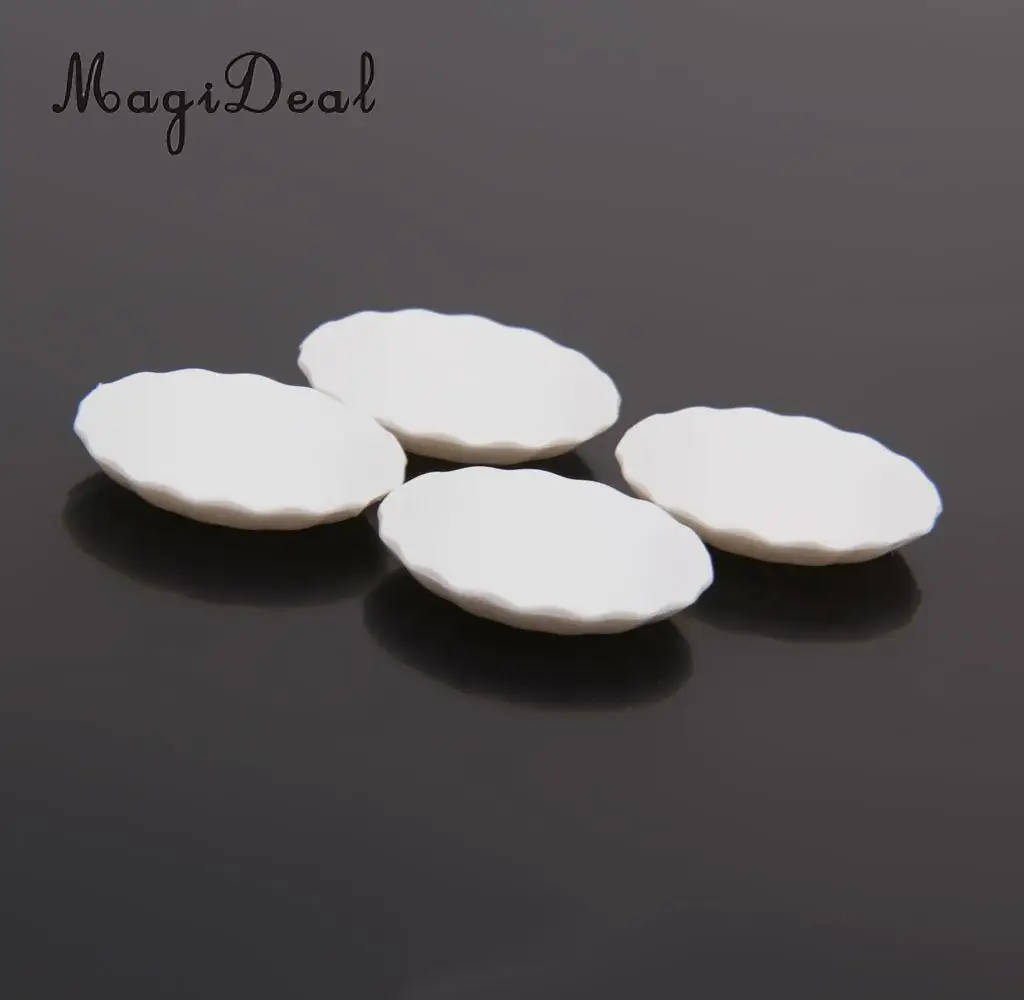 MagiDeal 4 шт./лот 1/12 Шкала Кукольный домик миниатюрная белая круглая тарелка посуда