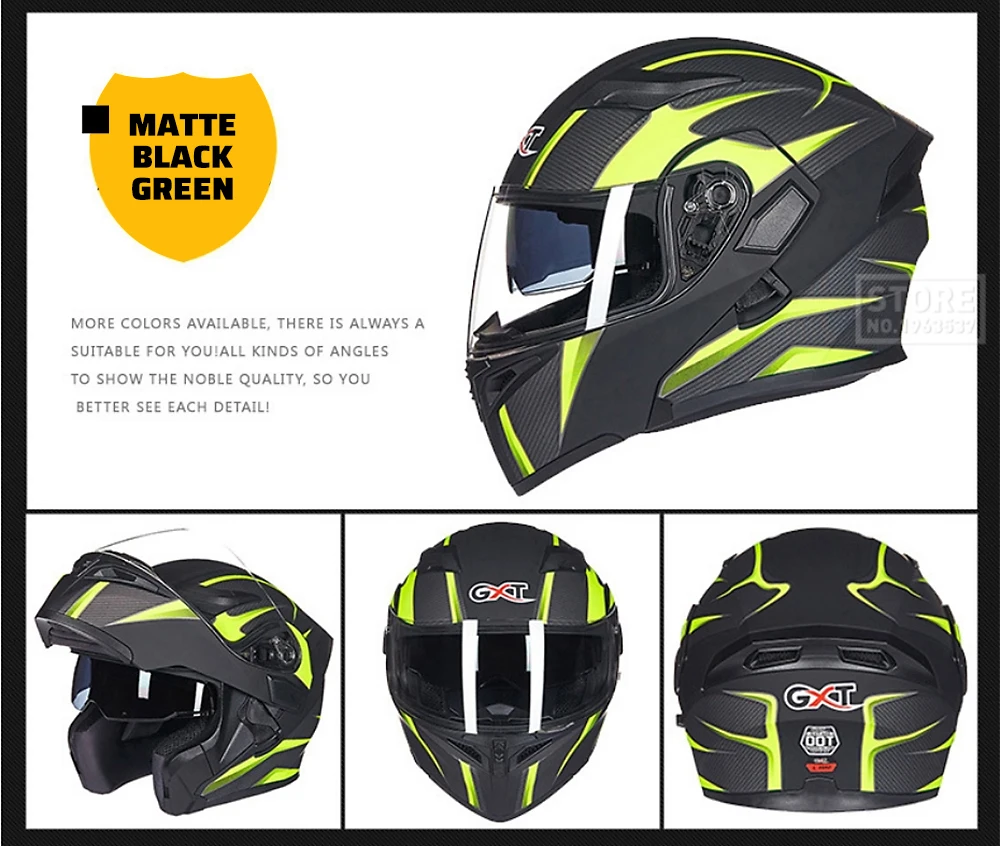 GXT флип мотоциклетный шлем мотокросса Краш шлем дышащий комфорт Moto Doublel объектив полный шлем для мотоцикла