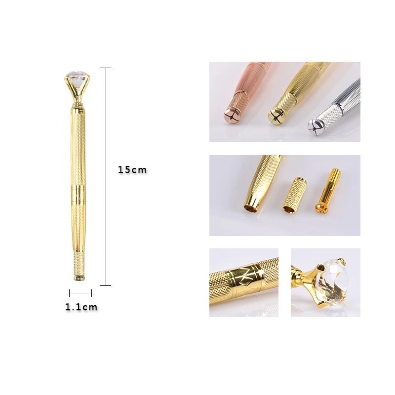 1 шт. кристальная акриловая Алмазная ручка для татуажа бровей перманентного