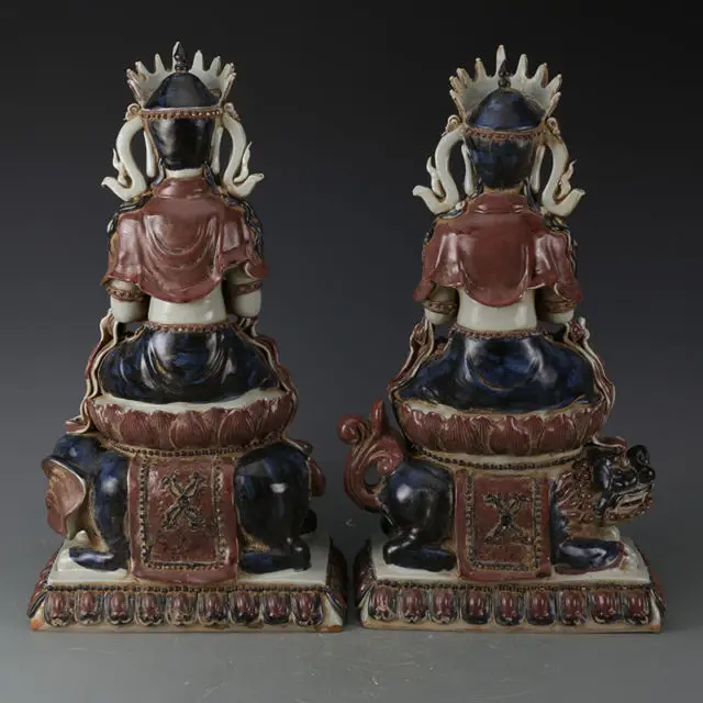 Ancient Antiques Chinese Blue and White Porcelain Manjusri sit | Дом и сад