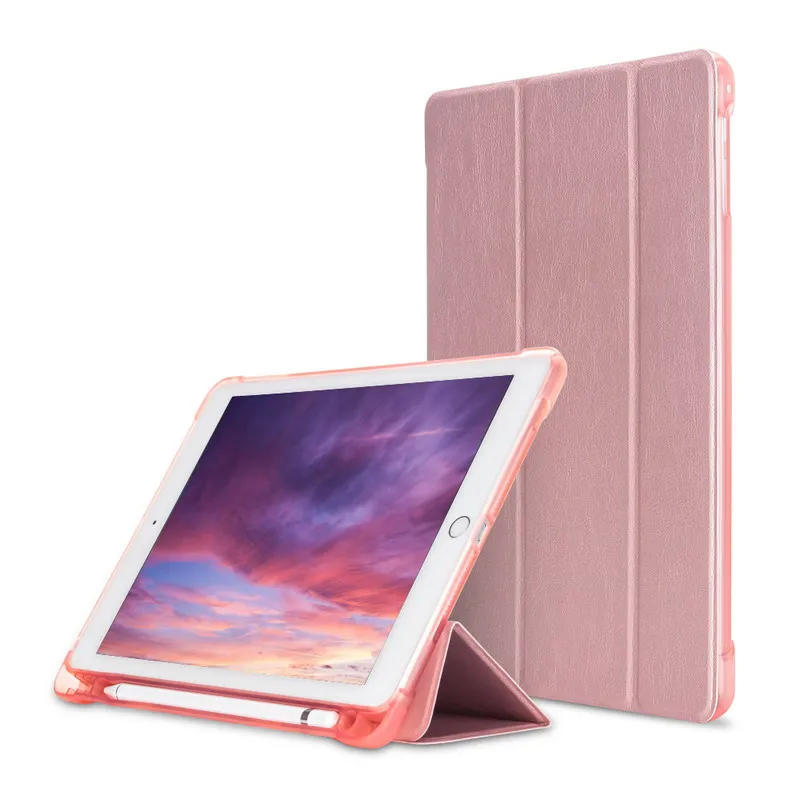 M J-3-YH-bi-cao-5678 ZAIWJ Карандаш Чехол с подставкой для планшета Apple iPad 9,7 дюйма() A1893 A1954, 1/2 из искусственной кожи Smart Cover Wake состояния заданием будильника - Цвет: M J-3-YH-bi-cao-5678