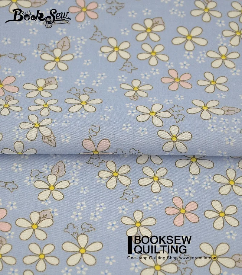 Хлопковая саржевая ткань Booksew с цветочным дизайном квилтинг домашний текстиль