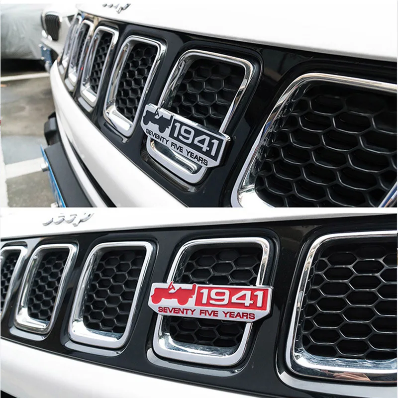 

Car Front Grill Trim Sport Strip Cover Sticker For Jeep Renegade Compass Wrangler JK 4x4 Grand Cherokee Chevrolet Ford Focus 2 3