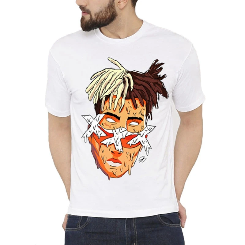 Новые Xxxtentacion характер печати Футболка Для мужчин летние шорты рукавом