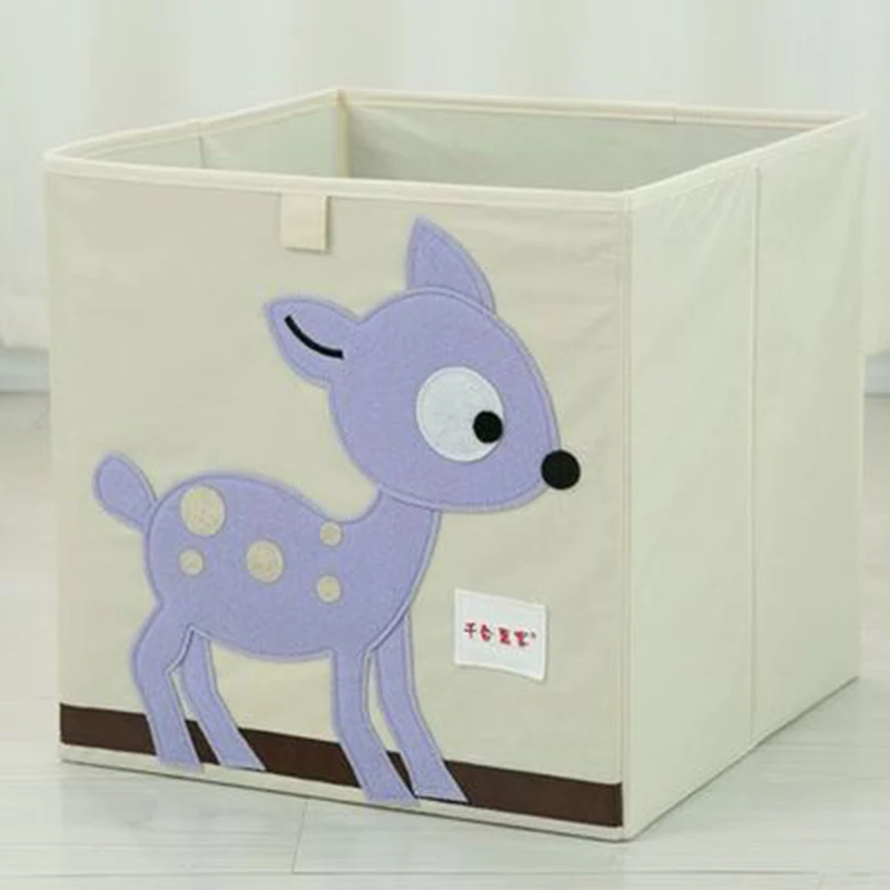 Fawn ONEUP 3D вышивка мультфильм животных коробка для хранения для детей игрушка органайзер ящик нижнее белье хранения Книга Органайзер коробки держатель коробка - Цвет: Fawn