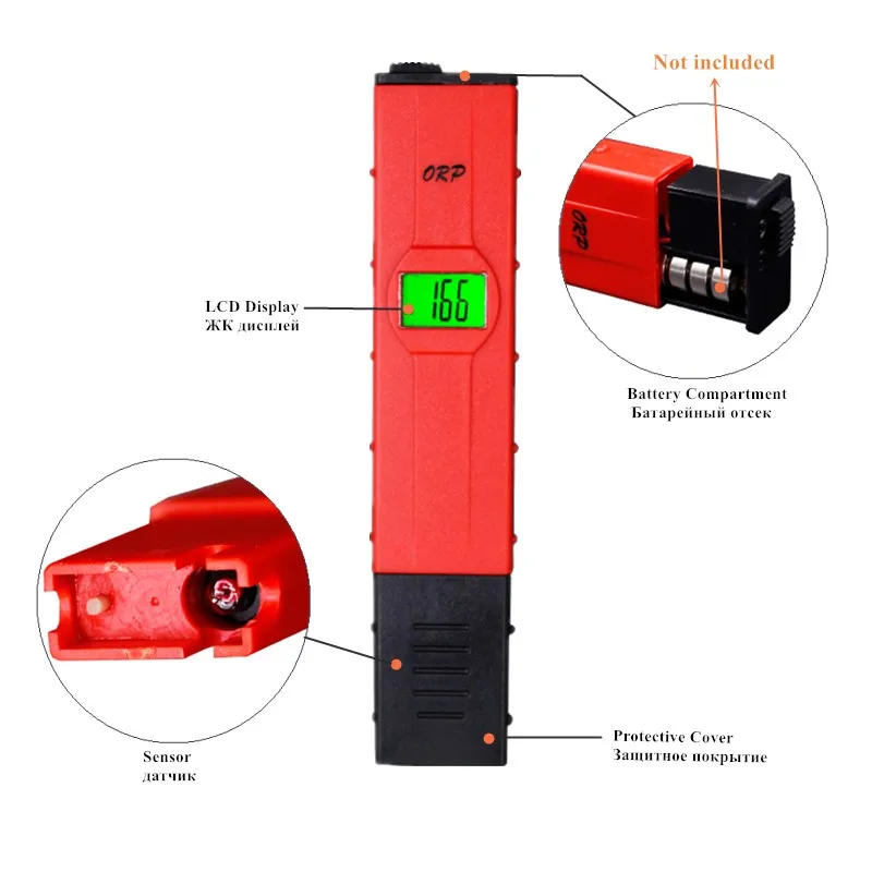 new arrival LCD Digital Pen-type ORP Meter -1999~1999mV pool Water quality Monitor Tester 11%off | Инструменты